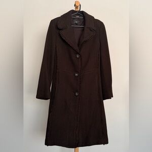 Mango Dark Brown Wool Coat